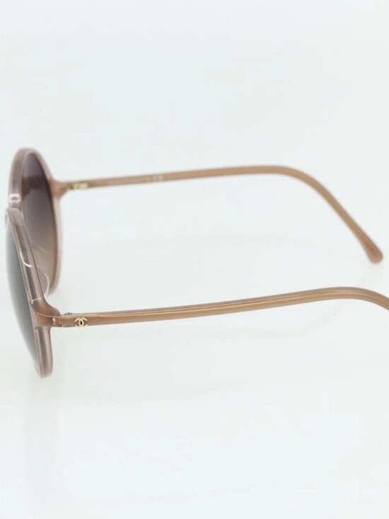CHANEL COCO Mark Sunglasses plastic Beige CC Auth 176077A main image 10